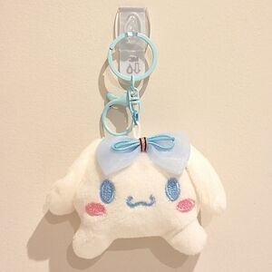 Cinnamoroll Small Kawaii Plush Keychain With Blue Bow Cute Bag Charm, NEW